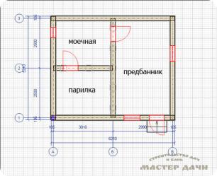 Баня 5 на 6 из бревна